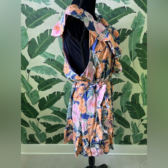 Cecilia Pettersson for Anthropologie Floral Ruffle Faux Wrap Mini Dress XL NWT - Picture 9 of 11